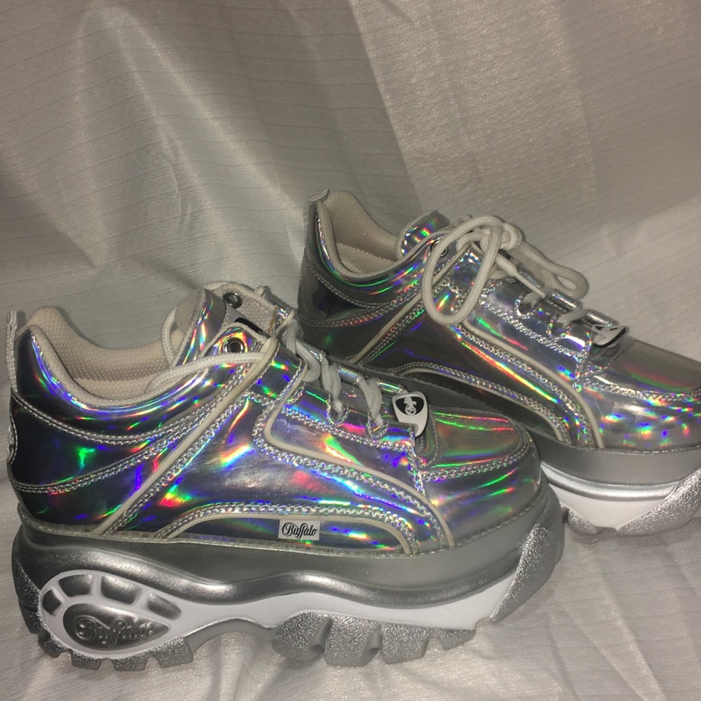 COPY - Silver Holographic Chunky Platform sneaker Buffalo London
